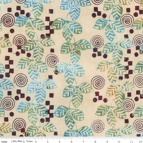 Riley Blake Fabrics Kalinda Batiks Pat Fryer Villa Rosa Sugar Cookie
