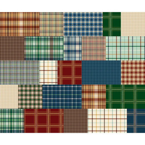 Riley Blake Fabrics Plaid-Venture Club Plaids Cheater Print Multi