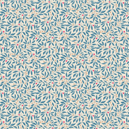 Riley Blake Fabrics Liberty Craft Garden Willow Stitch Blue Green