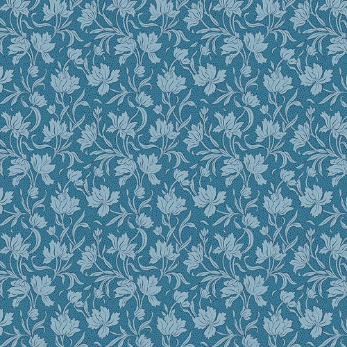Riley Blake Fabrics Liberty Craft Garden Craft Blooms Blue Green