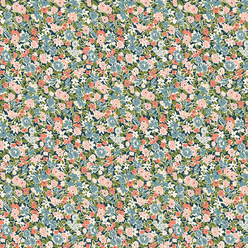 Riley Blake Fabrics Liberty Floral Nostalgia Isly Garden Green