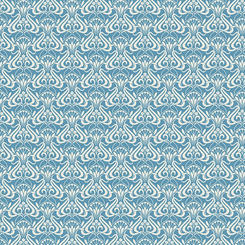 Riley Blake Fabrics Liberty Nouveau Shadow Blue Lagoon