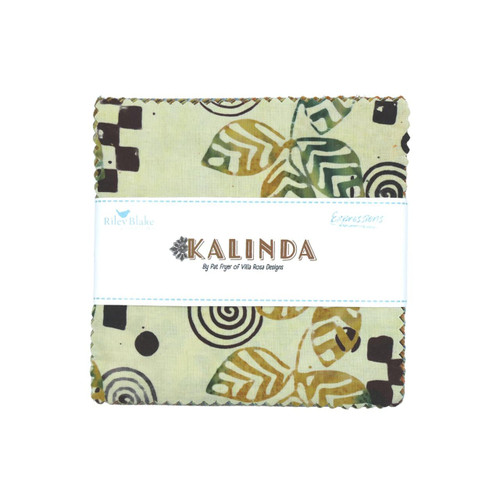 Riley Blake Fabrics Kalinda Batiks Pat Fryer Villa Rosa 5 Inch Stacker Squares, 42 Pcs.
