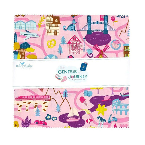 Riley Blake Fabrics The Genesis of a Journey 10 Inch Stacker Squares, 42 Pcs.