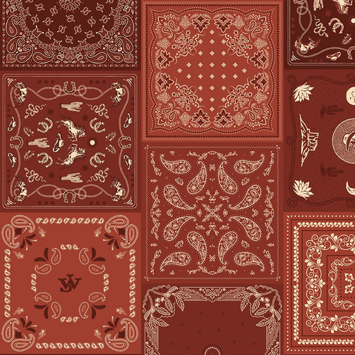 Riley Blake Fabrics John Wayne American West Bandana Red