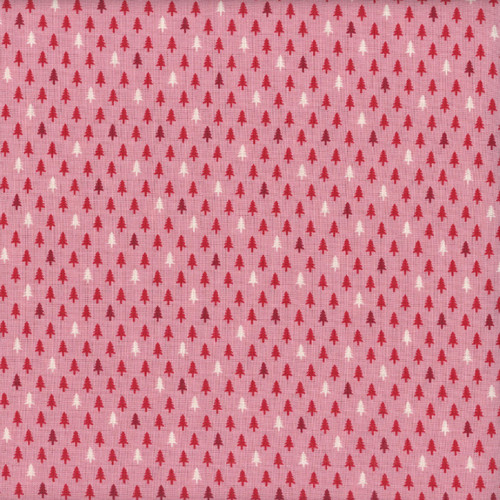 Henry Glass Fabrics A Kitty For Christmas Pink Red Tiny Christmas Trees