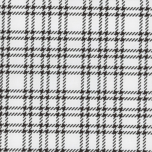 Blank Quilting Fabrics Plaid Essentials Pattern Weave Studio White Tattersall Plaid