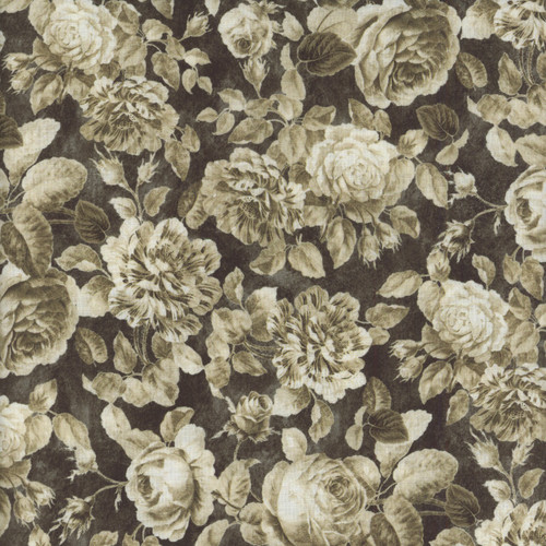 Blank Quilting Fabrics Paris Nights Charcoal Floral