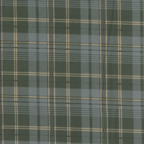 Timeless Treasures Fabrics Winter Wonderland Katie Hennagir Green Tartan Plaid