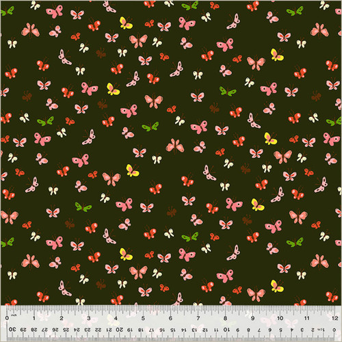 Windham Fabrics Heather Ross Studio Edit Mud Butterflies