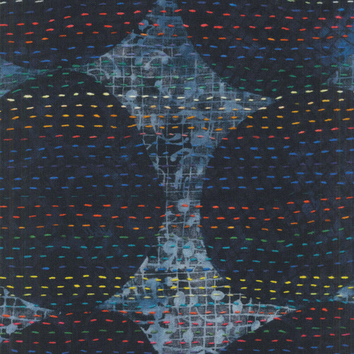 Windham Fabrics Curiosity Marcia Derse Circle Blue