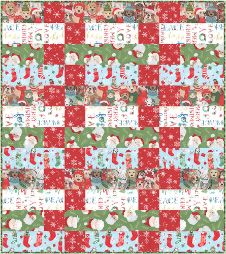 Clothworks Santa Paws Olympiad Quilt Kit