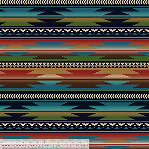 Windham Fabrics Winterfleece Prints Polar Fleece Blue Sunset Stripe