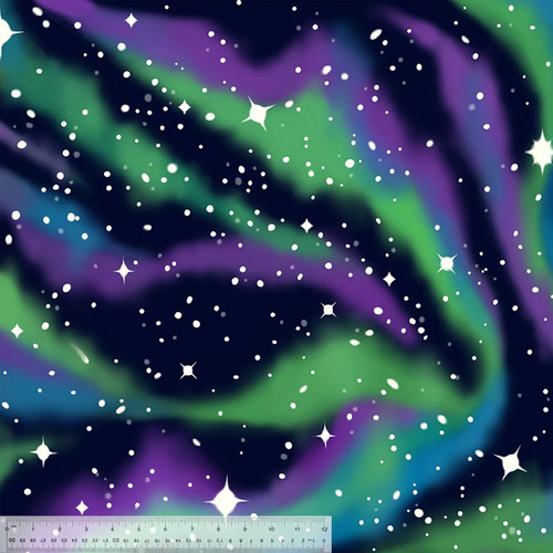 Windham Fabrics Winterfleece Prints Polar Fleece Navy Blue Northern Lights