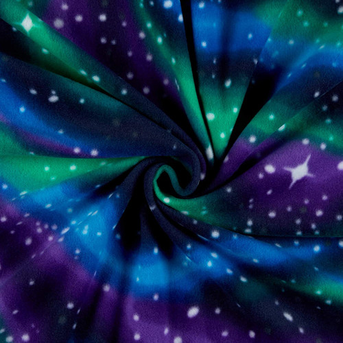 Windham Fabrics Winterfleece Prints Polar Fleece Navy Blue Northern Lights