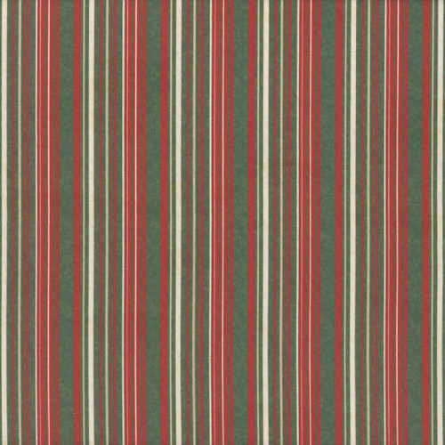 Clothworks Fabrics Katie Pertiet Green Red Cream Holiday Nostalgia Stripe