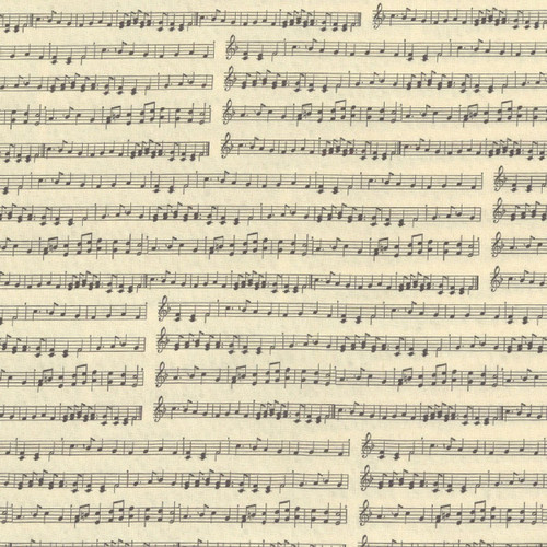Clothworks Fabrics Katie Pertiet Cream Grey Holiday Nostalgia Music