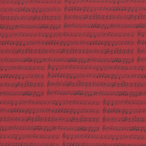 Clothworks Fabrics Katie Pertiet Red Grey Holiday Nostalgia Music