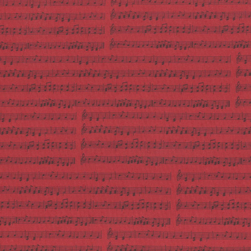 Clothworks Fabrics Katie Pertiet Red Grey Holiday Nostalgia Music