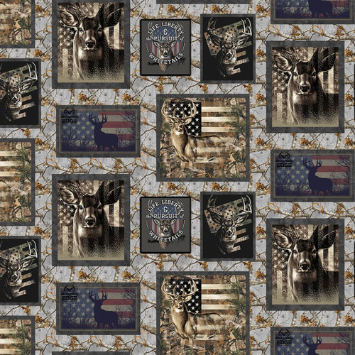 Benartex Fabrics Sykel RealTree Camo Camoflauge Patriotic American Patchwork
