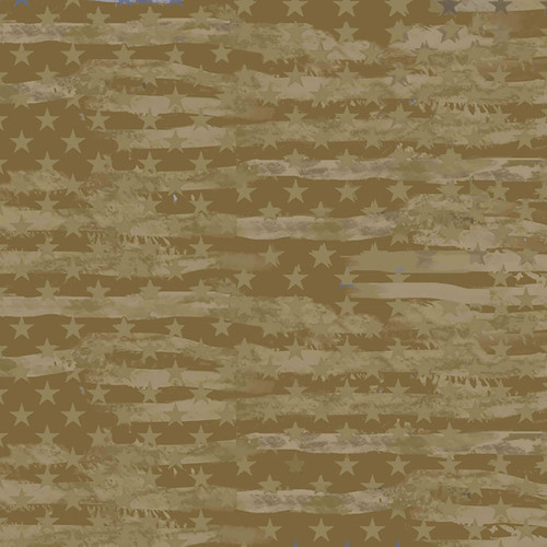 Benartex Fabrics Sykel Military Armed Services Khaki Camo Flag