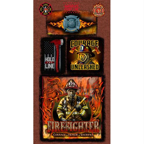 Benartex Fabrics Sykel Military Armed Services Firefighter Panel