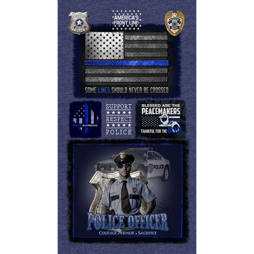 Benartex Fabrics Sykel Military Armed Services Police Department Panel