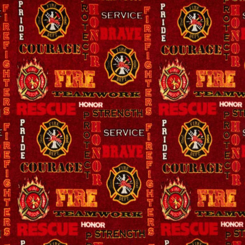 Benartex Fabrics Sykel Military Armed Services Red Heather Firefighter Polar Fleece