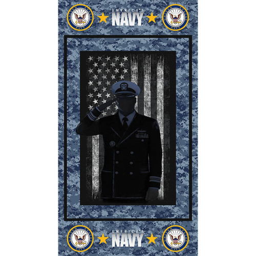 <p>Benartex Fabrics Sykel Military Armed Services US Navy Panel</p>