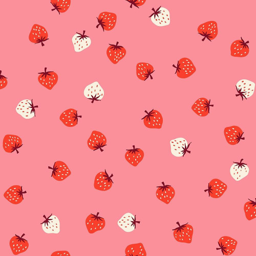Moda Fabrics Ruby Star Society Strawberry Kimberly Kight Tossed Strawberries Sorbet Pink