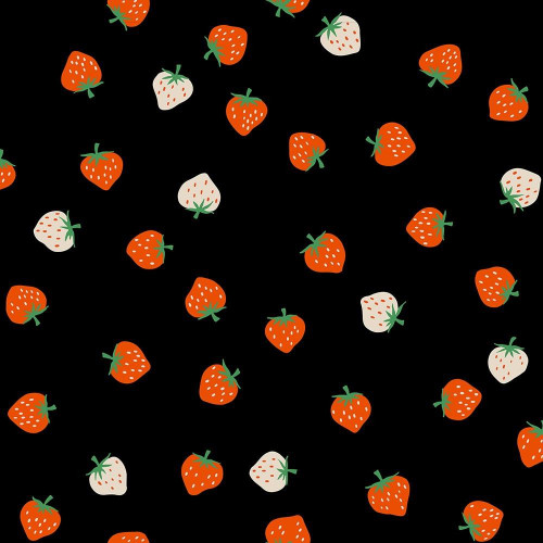 Moda Fabrics Ruby Star Society Strawberry Kimberly Kight Tossed Strawberries Red Black