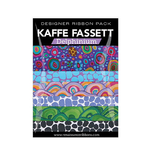 FreeSpirit Fabrics Renaissance Ribbon Kaffe Fassett Designer Ribbon Pack Delphinium Blue