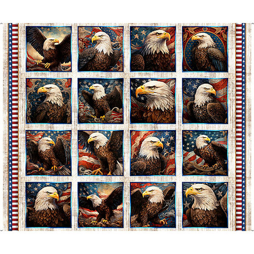 Quilting Treasures Fabrics 1776 by Dan Morris Red White Blue American Eagle Patchwork