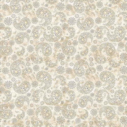 Quilting Treasures Fabrics 1776 by Dan Morris Cream Paisley Stars