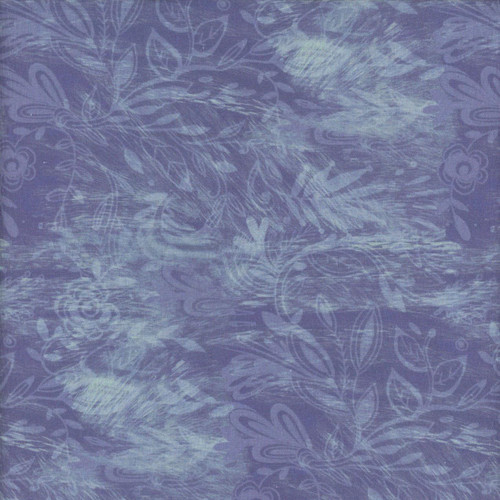 Benartex Fabrics Affinity Danielle Duer Light Plum Purple Affinity Shadows, a fabric with a light plum purple background and intricate shadowed floral and leaf patterns.