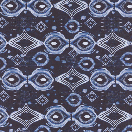 Benartex Fabrics Affinity Danielle Duer Indigo Blue Mirrors