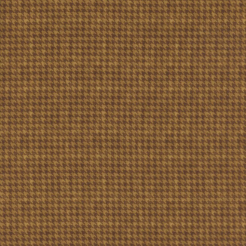 Henry Glass Fabrics Leanne Anderson Basics Brown Houndstooth Plaid, fabric with a small brown houndstooth plaid pattern.