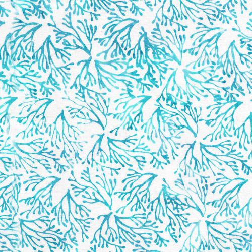 Lumin Fabrics Island Batik Autumn Twilight Sprig Stems White