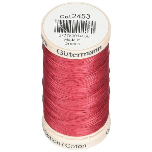 Gutermann Thread Cotton Hand Quilting Cranberry 40 Weight 220 Yard Spool