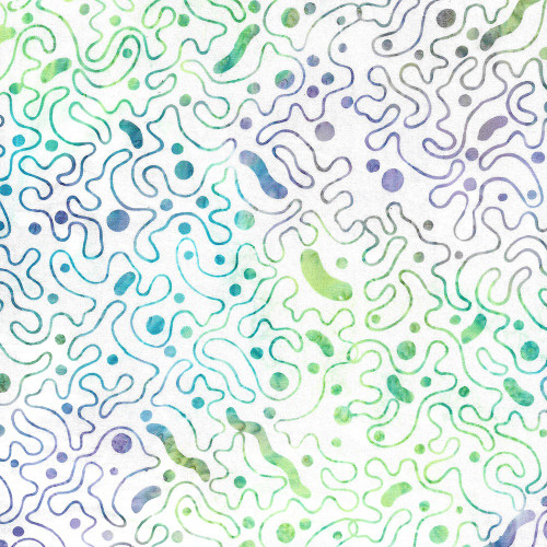 Lumin Fabrics Island Batik Jabberwocky Jabber Blob White