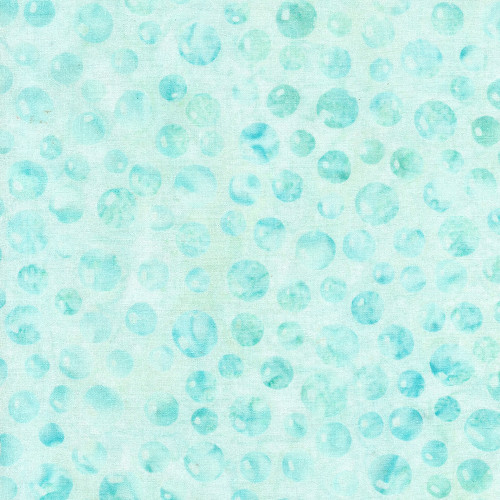 Lumin Fabrics Island Batik Splish Splash Packed Bubbles Teal Icicle