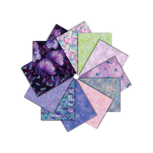 Timeless Treasures Fabrics Dragonfly Mist Mist 12 Fat Quarters