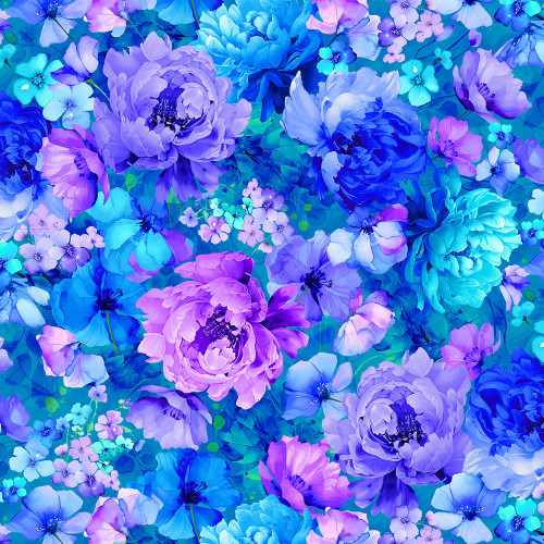 Timeless Treasures Fabrics Bellagio by Chong A Hwang Multi Packed Floral