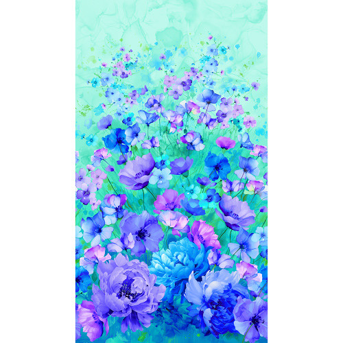 Timeless Treasures Fabrics Bellagio by Chong A Hwang Multi Floral Panel 24 X 44