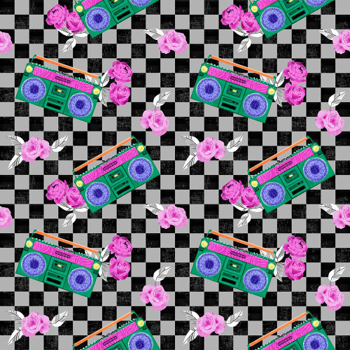 Dear Stella Fabrics Mix Tape Multi Tiger Beat