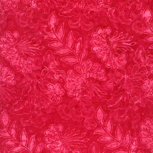 Timeless Treasures Fabrics Tonga Batiks Happy Cherry Balinese Floral