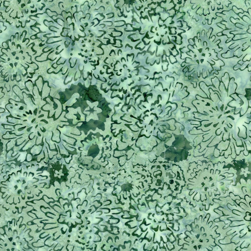 Timeless Treasures Fabrics Tonga Batiks Valley Blossom Grass Marble Painted Floral