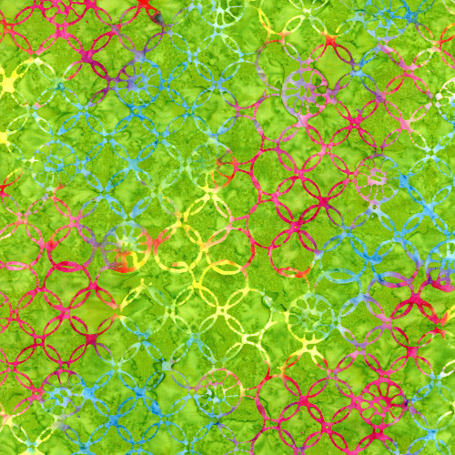 Timeless Treasures Fabrics Tonga Batiks Happy Grass Connected Circles
