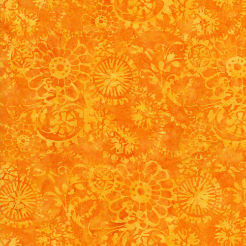 Timeless Treasures Fabrics Tonga Batiks Happy Apricot Flowers