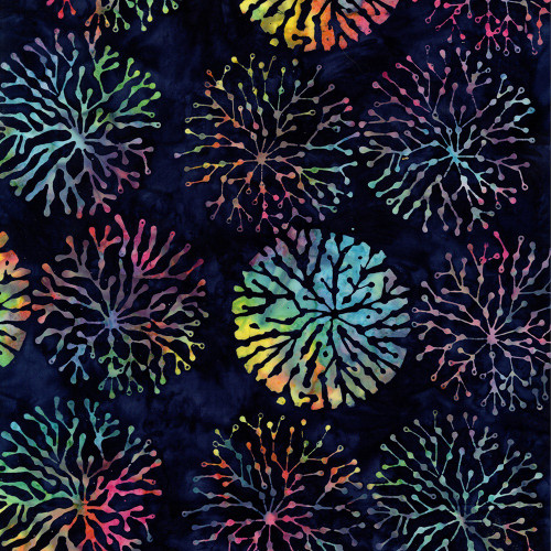 Timeless Treasures Fabrics Tonga Batiks Happy Twilight Fireworks